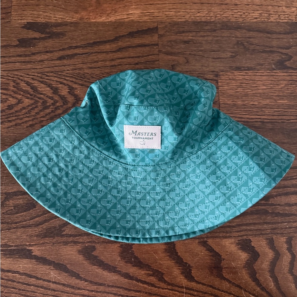 Masters Teal Patterned Wide-Brim Bucket Hat